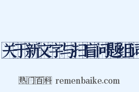 关于新文字与扫盲问题组词是什么意思的图片